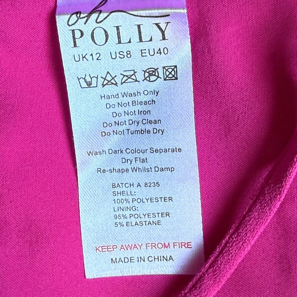 Oh Polly Syrenę Pink Rhinestone Heart Crop Top - Picture 6 of 9